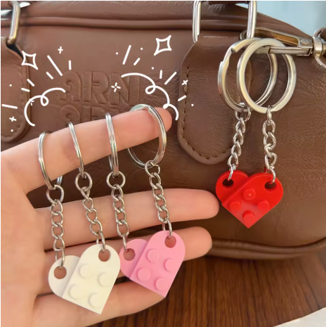 The "Better Together" Lego Heart Keychain